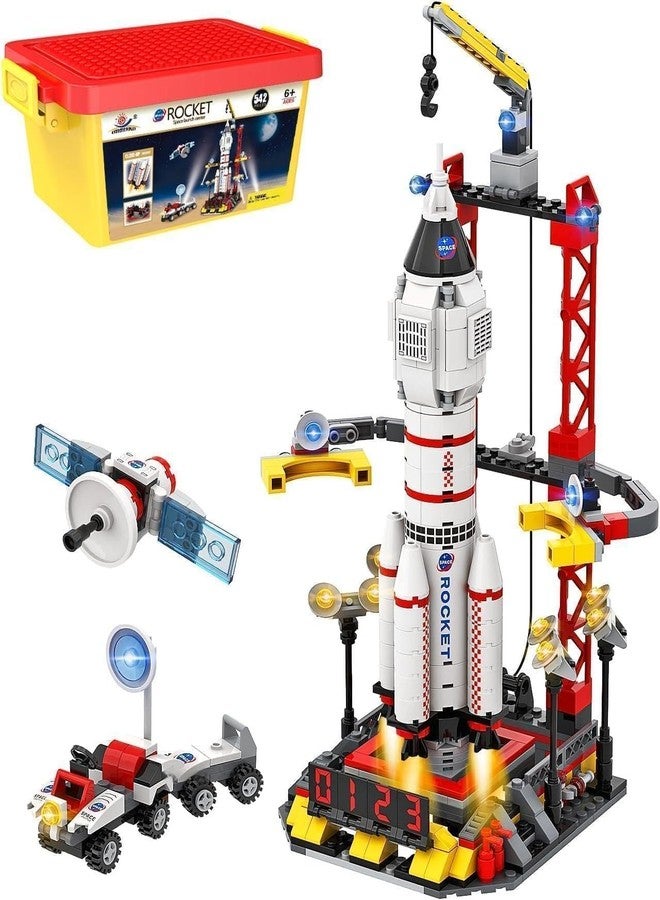 EXOMOON City Space Rocket Toy, Building Blocks Set for 6 7 8 9 10 11 12 Years Boys Girls STEM Role Play Space Explore Space Shuttle Toys Gift for Children 6 Years and Up (542 Pieces) - Image 1